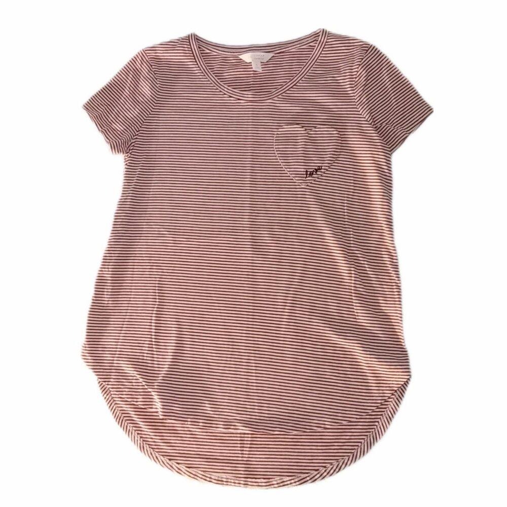 Lauren Conrad Striped Short Sleeve Top sz S Womens